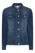 Robell Jacket Happy 60cm Women’s Fitted Denim Shirt Jacket 57632 54159